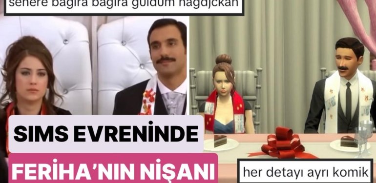 Feriha Görse Gerçekten Bayılırdı: Dizinin Bir Hayranı SIMS’de Feriha’nın Nişan Gününü Tasarladı