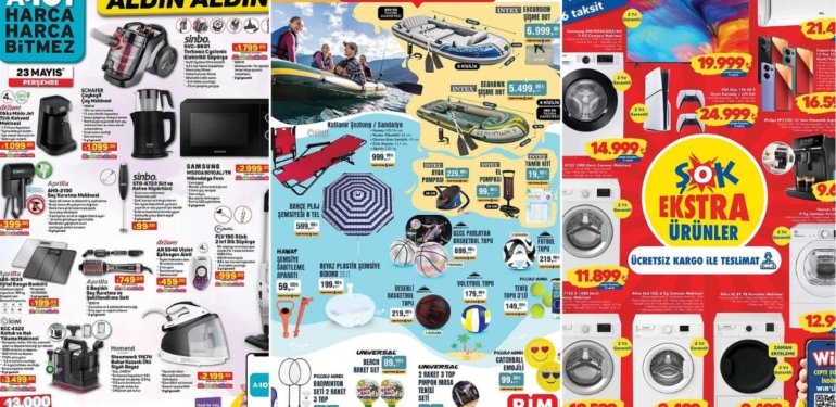 İndirim Günleri Başlıyor! 18 – 24 Mayıs Haftasında A101, BİM ve ŞOK Aktüel Ürünler Listesinde Ne Var?