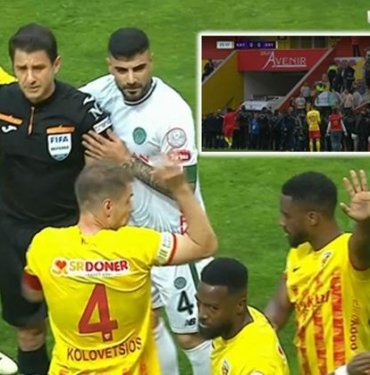 Kayserispor Başkanı Ali Çamlı sahaya girdi, Halil Umut Meler