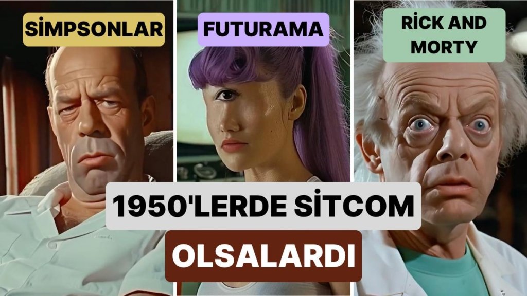 Simpsonlar, Southpark, Rick and Morty ve Futurama 1950’lerde Çekilmiş Birer Dizi Olsaydı Nasıl Görünürlerdi?