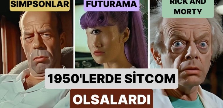 Simpsonlar, Southpark, Rick and Morty ve Futurama 1950’lerde Çekilmiş Birer Dizi Olsaydı Nasıl Görünürlerdi?
