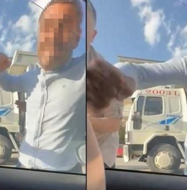 Trafikte maganda dehşeti: Korna çaldı, iki kişinin saldırısına uğradı
