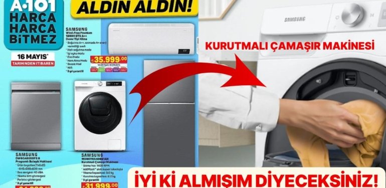 A101’de Satışa Sunulan Samsung Kurutmalı Çamaşır Makinesi Alınır mı? Özellikleri ve Yorumları