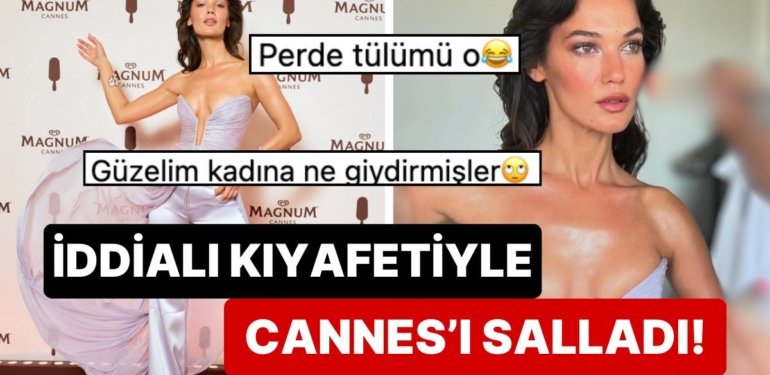 Cannes’da Boy Gösteren Pınar Deniz’in İddialı Yürüyüşü ve Tüllerden Oluşan Kıyafetine Yorumlar Gecikmedi